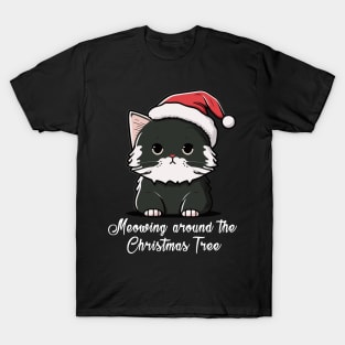 Cute Ugly Christmas Cat Gift Funny Cat Christmas T-Shirt